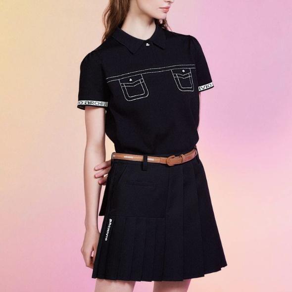 archivio アルチビオ ゴルフ 2025秋冬新作 レディース 半袖ニット