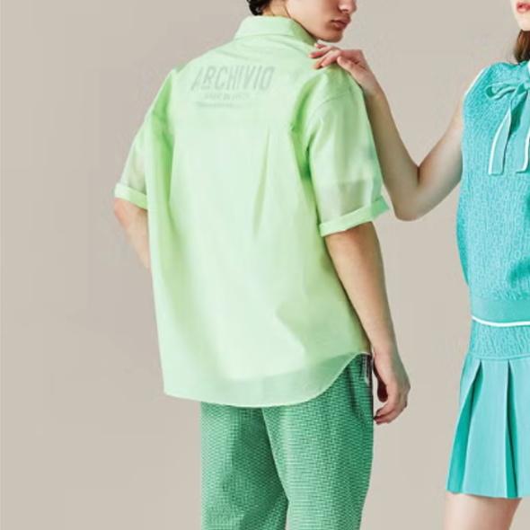 アルチビオ archivio ゴルフ 2026春夏新作 メンズ 半袖シアーシャツ 服 ゴルフウェアの画像