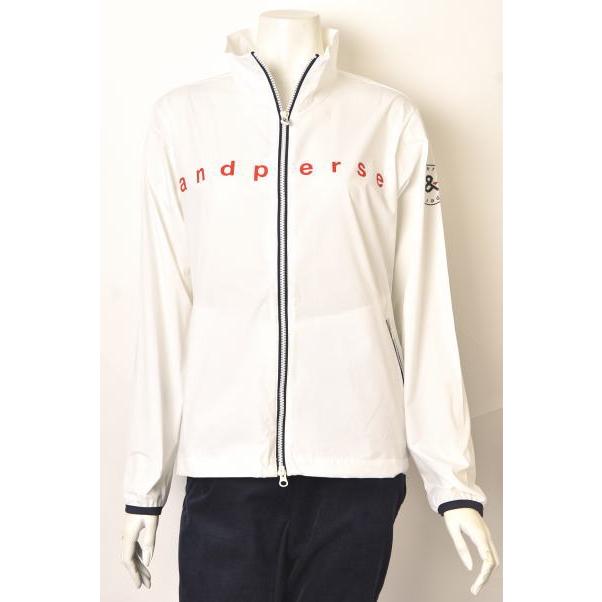 アンパスィ　レディース　ゴルフ　ブルゾン　ネイビーL 公式・アウトレット】SWING DRYジャカード長袖フルジップ