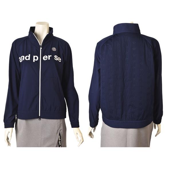 新品タグ付き　アンパスィ　レディース　ゴルフウェア　フルジップブルゾン　フード付 and per se（アンパスィ） 20％OFFセール！ ゴルフ 2025春夏新作