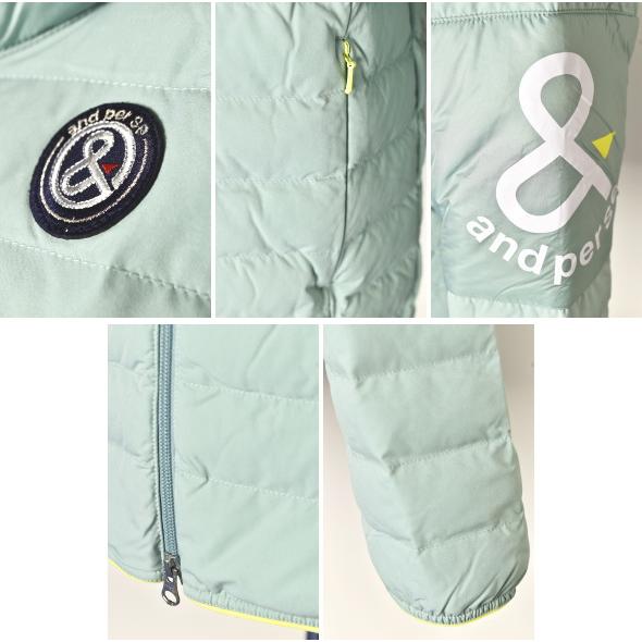 極美品■and per se アンパスィ 中綿 ダブルジップ ブルゾン■Ｌ and per se 30％OFFセール！ アンパスィ ゴルフ 2023秋冬新作