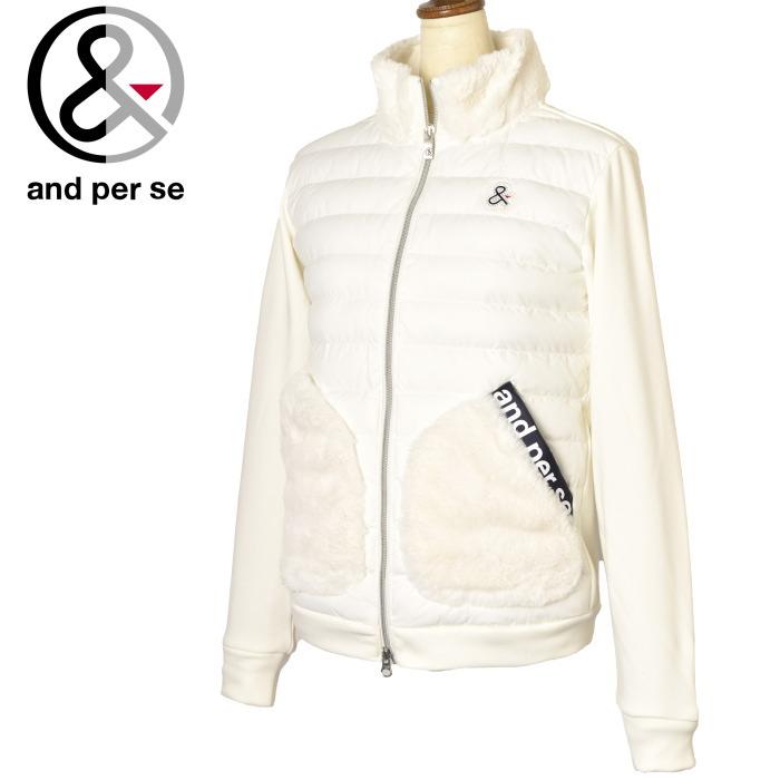 and per se アンパスィ　切り替え　ジャケット　中綿　レディース　ゴルフ and per se 20％OFFセール！ アンパスィ ゴルフ 2023秋冬新作