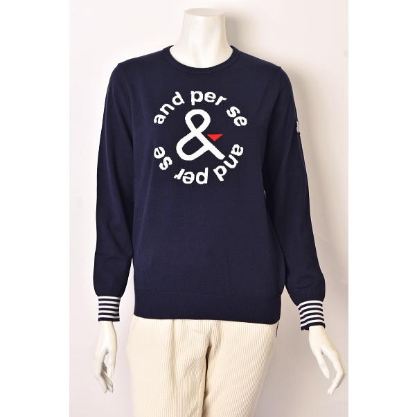 20％OFFセール！アンパスィ and per se ゴルフ 2024秋冬新作 メンズ カシミヤ クルーネックセーター 服 ゴルフウェア and per se（アンパスィ） 20％OFFセール！ ゴルフ 2024秋冬新作