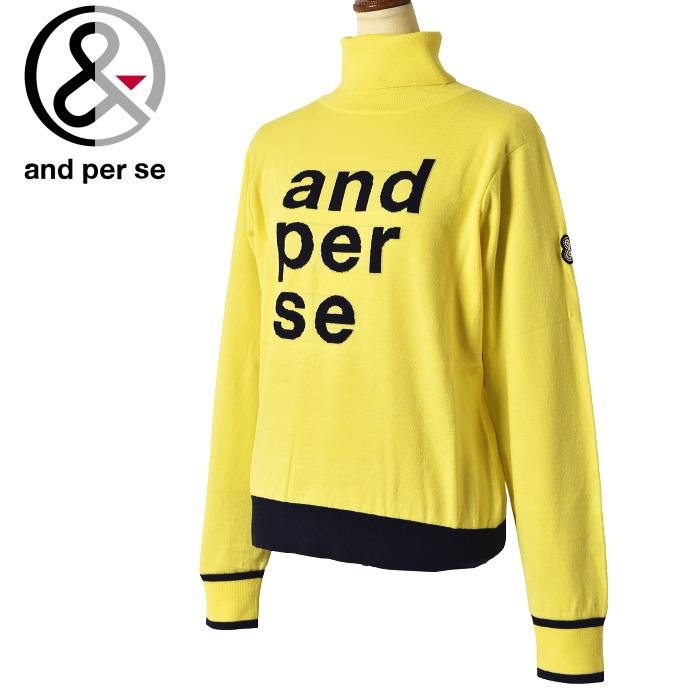 and per se⭐️アイボリー タートルネック サイズLL and per se（アンパスィ） 20％OFFセール！ ゴルフ 2023秋冬新作