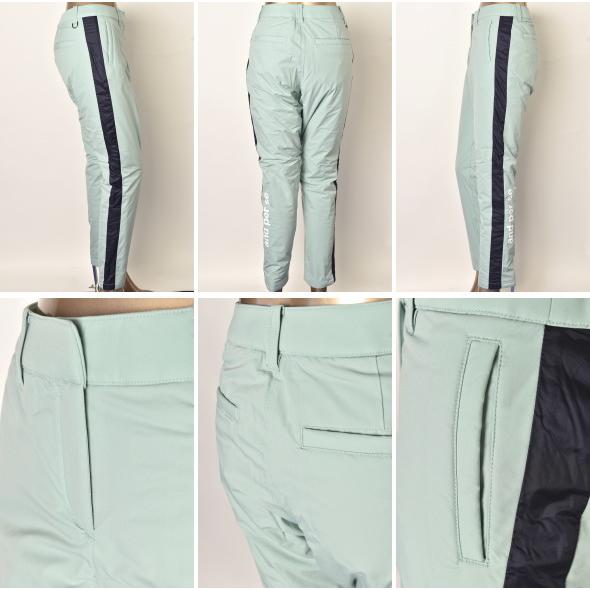 【美品】アンパスィゴルフ　中綿ダウンパンツ　サイドロゴ　ドローコード付き　L 美品】アンパスィゴルフ 中綿ダウンパンツ サイドロゴ ドローコード