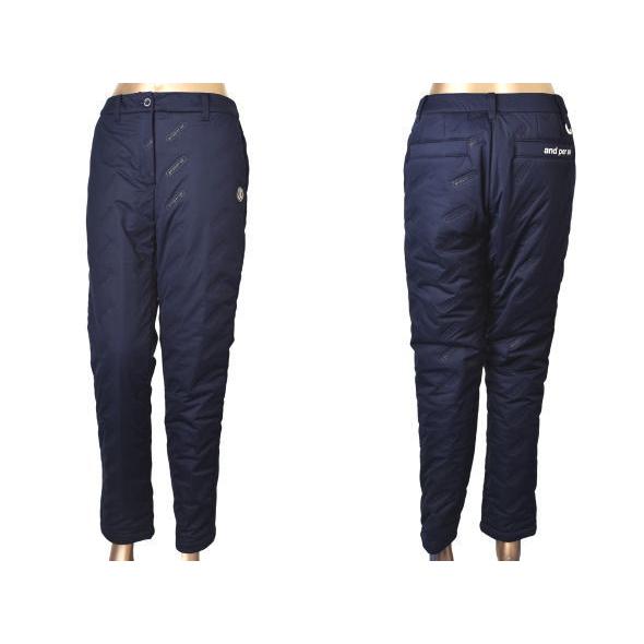 and per se アンパスィ　ナイロンパンツ　レディース　M 紺　ズボン and per se（アンパスィ） 防寒パンツ ゴルフ ゴルフウェア レディース