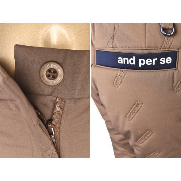 and per se（アンパスィ） ゴルフ 2025秋冬新作 レディース 中綿パンツ