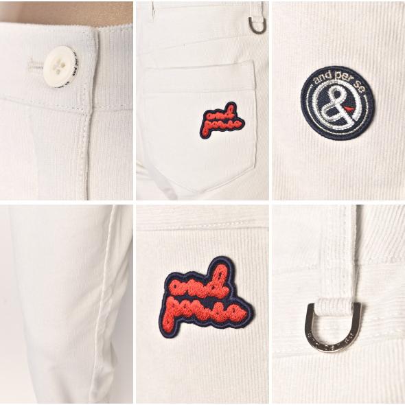 and per se ストレッチパンツ レディース　コーデュロイ　秋冬　新品 and per se（アンパスィ） 20％OFFセール！ ゴルフ 2024秋冬新作