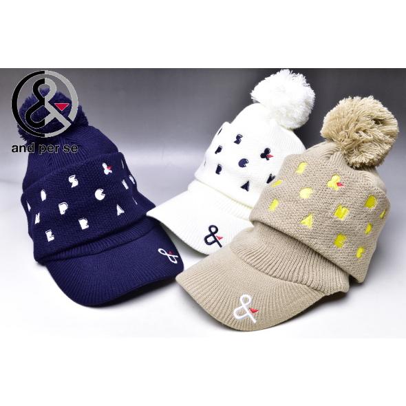 and per se（アンパスィ） ゴルフ 2024秋冬新作 レディース 3WAYニット