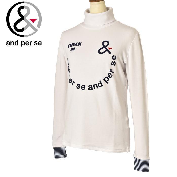 30％OFFセール！アンパスィ and per se ゴルフ 2023秋冬新作 レディース 長袖タートルネックシャツ 服 ゴルフウェア and per se（アンパスィ） 30％OFFセール！ ゴルフ 2023秋冬新作