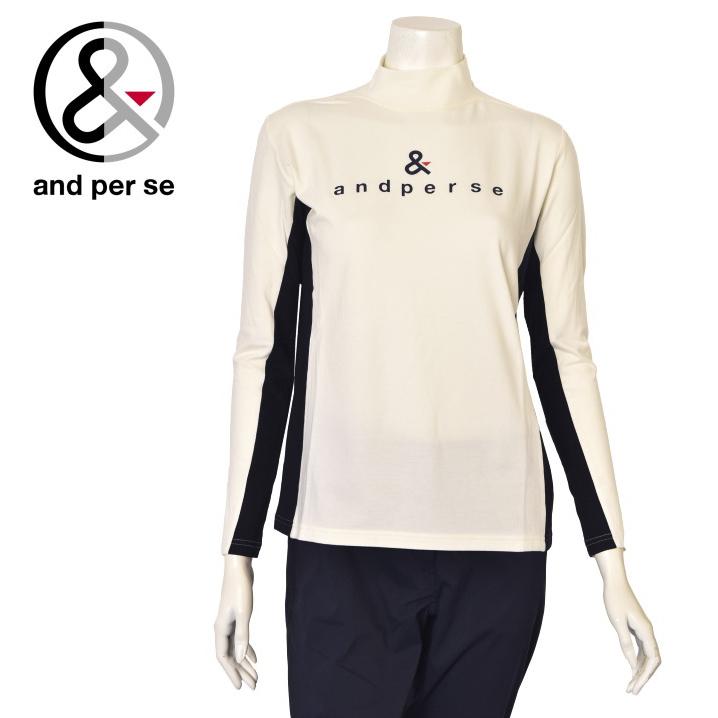 20％OFFセール！アンパスィ and per se ゴルフ 2024秋冬新作 レディース 長袖ハイネックシャツ モックネック 服 ゴルフウェア and per se（アンパスィ） 20％OFFセール！ ゴルフ 2024秋冬新作