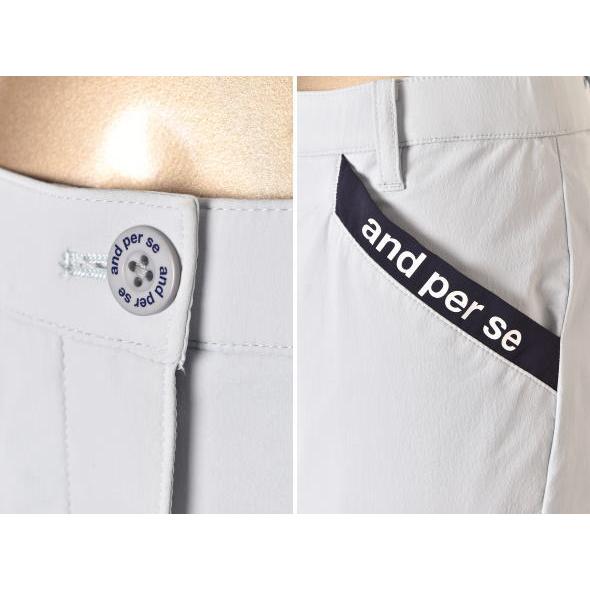 アンパスィ and per se ゴルフ 2026春夏新作 レディース クロップドパンツ 服 ゴルフウェアの画像
