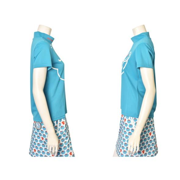アンパスィ and per se ゴルフ 2026春夏新作 レディース 半袖ハイネックシャツ モックネック 服 ゴルフウェアの画像