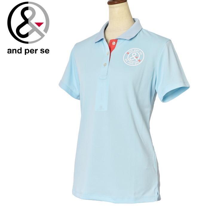 アンパスィ and per se ゴルフ 2024春夏新作 レディース 半袖ポロシャツ 服 ゴルフウェア and per se（アンパスィ） ゴルフ 2024春夏新作 レディース 半袖