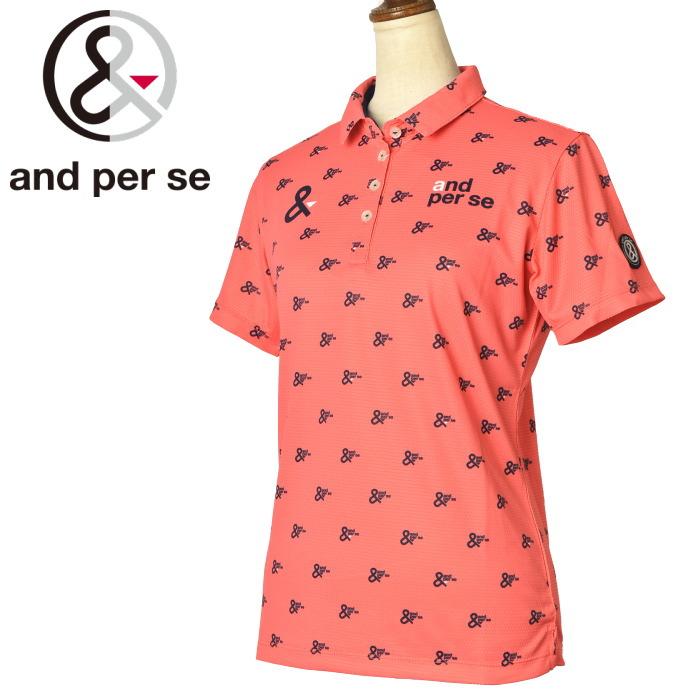20％OFFセール！アンパスィ and per se ゴルフ 2023春夏新作 レディース 半袖ポロシャツ and per se（アンパスィ） 20％OFFセール！ ゴルフ 2023春夏新作