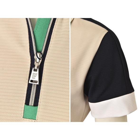 20％OFFセール！アンパスィ and per se ゴルフ 2025春夏新作 レディース 半袖ハーフジップシャツ 服 ゴルフウェア アウトレット and per se（アンパスィ） 20％OFFセール！ ゴルフ 2025春夏新作