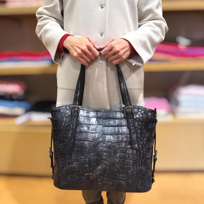 アイネックロード AINECLORD ユニセックス メンズ レディース 2WAYバッグ トートショルダーバッグ クロコダイル ワニ革 CASTELBAJAC（カステルバジャック） アイネックロード AINECLORD ユニ