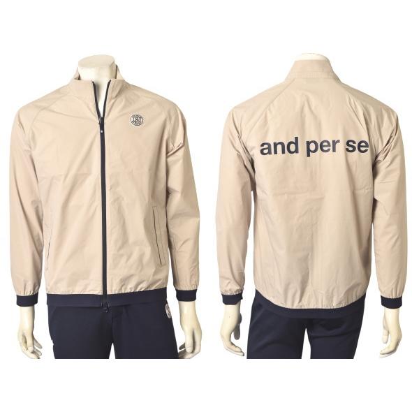 and per se アンパスィ ゴルフ 2025秋冬新作 メンズ ジップ