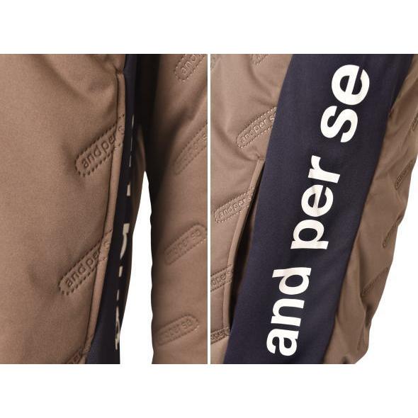 and per se アンパスィ ゴルフ 2025秋冬新作 メンズ 中綿ジップアップ