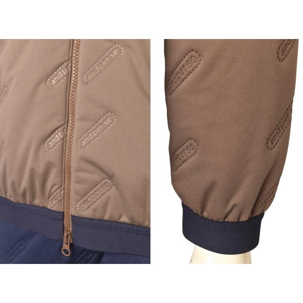 and per se アンパスィ ゴルフ 2025秋冬新作 メンズ 中綿ジップアップ