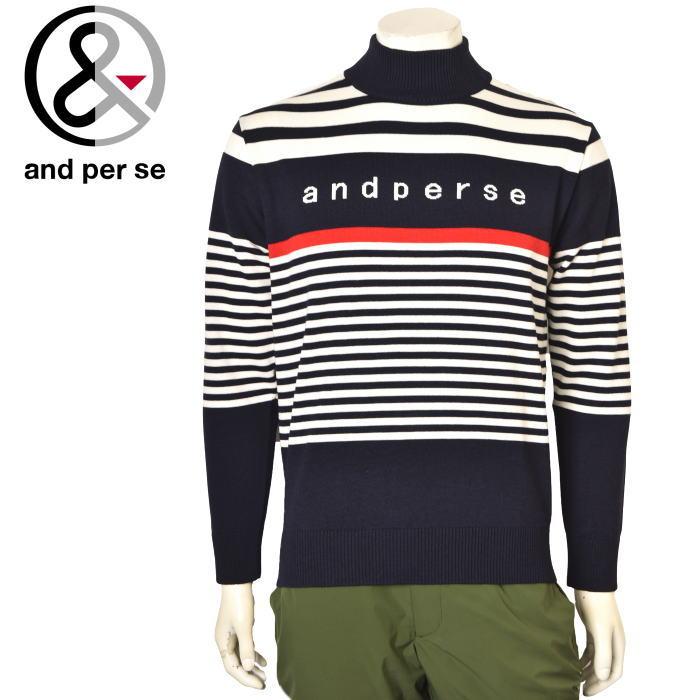 20％OFFセール！アンパスィ and per se ゴルフ 2024秋冬新作 メンズ ハイネックセーター モックネック 服 ゴルフウェア and per se（アンパスィ） 20％OFFセール！ ゴルフ 2024秋冬新作