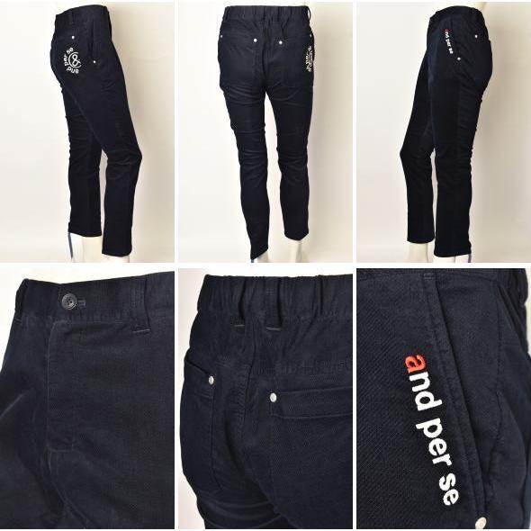 and per se ネイビー コーデュロイパンツ M サイズ：M AND PER