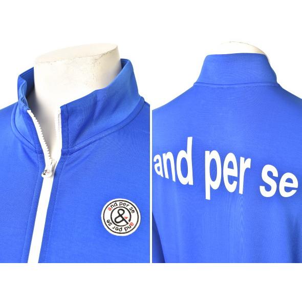 and per se 青 ジャケット L 上下セット and per se（アンパスィ） 20％OFFセール！ ゴルフ 2025秋冬新作