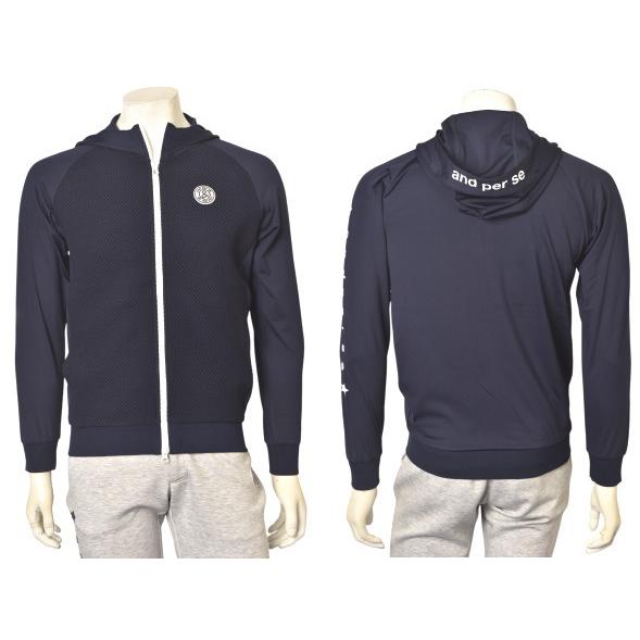 and per se アンパスィ ゴルフ 2025秋冬新作 メンズ フーディージップ