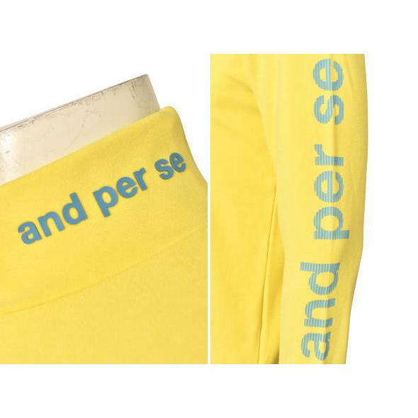 再再再値下げ新品　アンパスィ　モックネックL　 イエロー and per se アンパスィ ゴルフ 2025秋冬新作 メンズ 長袖ハイネック