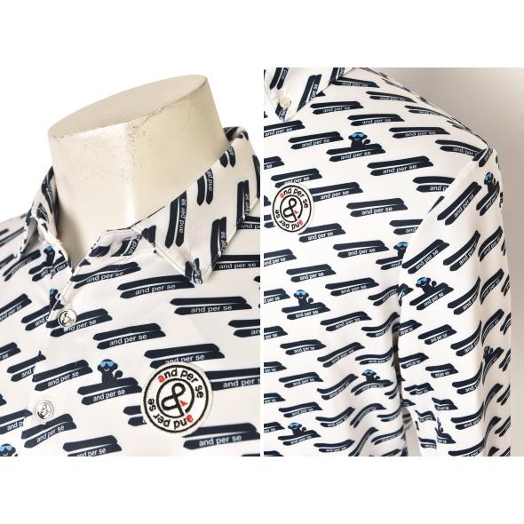 20％OFFセール！アンパスィ and per se ゴルフ 2024秋冬新作 メンズ 裏起毛長袖ボタンダウンポロシャツ 服 ゴルフウェア and per se（アンパスィ） 20％OFFセール！ ゴルフ 2025秋冬新作