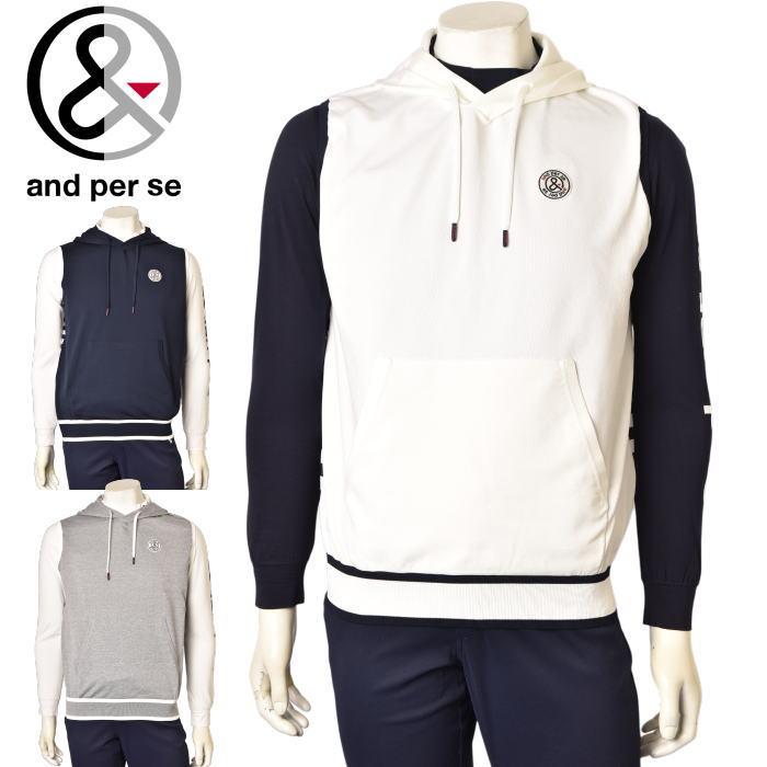 Mサイズ　新品定価35200円　2025モデル　アンパスィ　メンズ　ベスト and per se（アンパスィ） 20％OFFセール！ ゴルフ 2025春夏新作