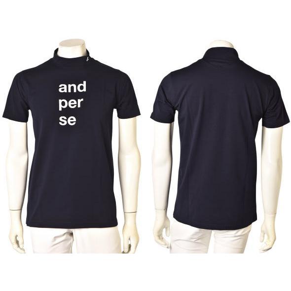 and per se ゴルフ　2025春夏新作　モックネック半袖 and per se アンパスィ ゴルフ 2025春夏新作 メンズ 半袖