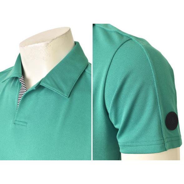 and per se ネイビー L ゴルフシャツ サイズ：L AND PER SE アンパスィ 襟付き 半袖 Tシャツ ネイビー