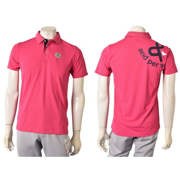 and per se アンパスィ ゴルフ 2025春夏新作 メンズ 半袖ポロシャツ 服