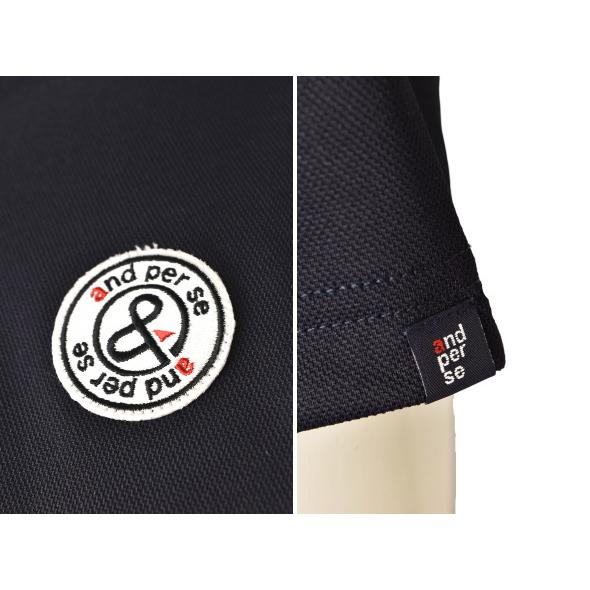 and per se（アンパスィ） ゴルフ 2025春夏新作 メンズ 半袖ポロシャツ