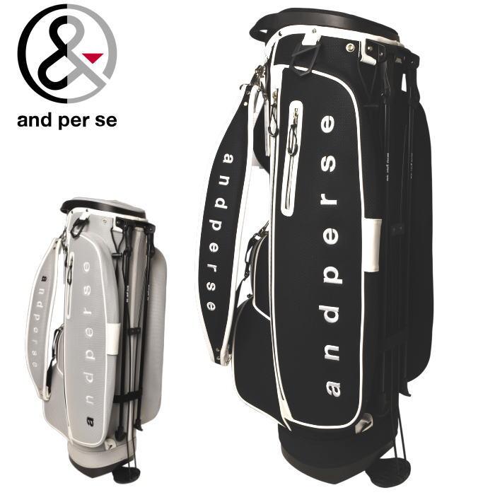 新品 and per se アンパスィ ジャカードツイル キャディバッグ BL and per se（アンパスィ） ゴルフ 2026春夏新作 ユニセックス メンズ