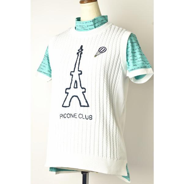 PICONE CLUB エッフェル塔刺繍 ベスト サイズM PICONE CLUB エッフェル塔刺繍 ベスト サイズM
