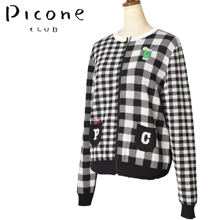 Picone CLUB ピッコーネ クラブ ジップアップ ニット カーディガン Picone CLUB 50％OFFセール！ ピッコーネ クラブ PICONE ゴルフ