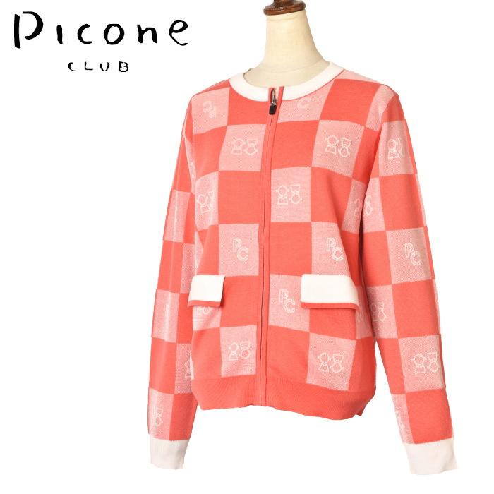 ピッコーネクラブ PICONECLUB C418015 レディース 長袖 ニットブルゾン ゴルフウェア スポーツウェア 秋冬 Picone CLUB（ピッコーネクラブ） 50％OFFセール！ ピッコーネ クラブ