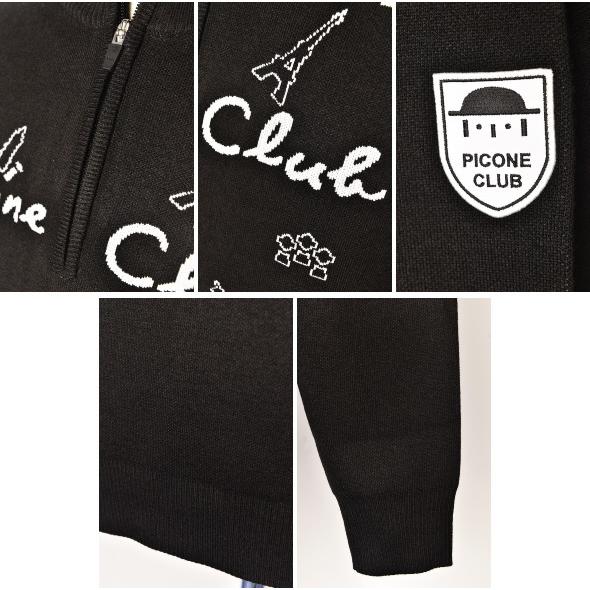 未使用 ピッコーネクラブ ☆ ハーフジップ ハイネック プルオーバー 1 日本製 Picone CLUB 40％OFFセール！ ピッコーネ クラブ PICONE ゴルフ