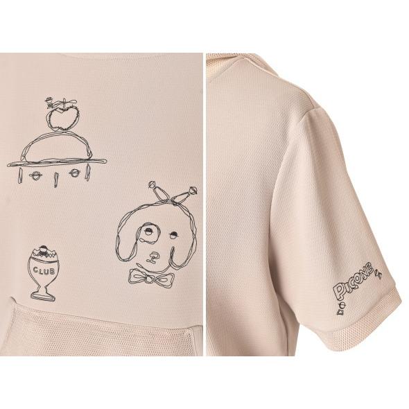 ピッコーネ クラブ PICONE CLUB ゴルフ 2026春夏新作 レディース 半袖メッシュフードプルオーバー カットソー 服 ゴルフウェアの画像