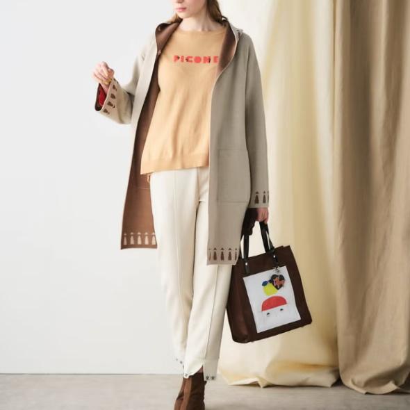 スタジオ ピッコーネ STUDIO PICONE ROMA 2026秋冬新作 レディース フード付きニットコート | STUDIO PICONE | 06