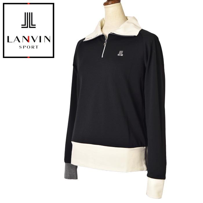LANVIN SPORT レディース ゴルフ ハーフジップ長袖ウェア サイズ42
