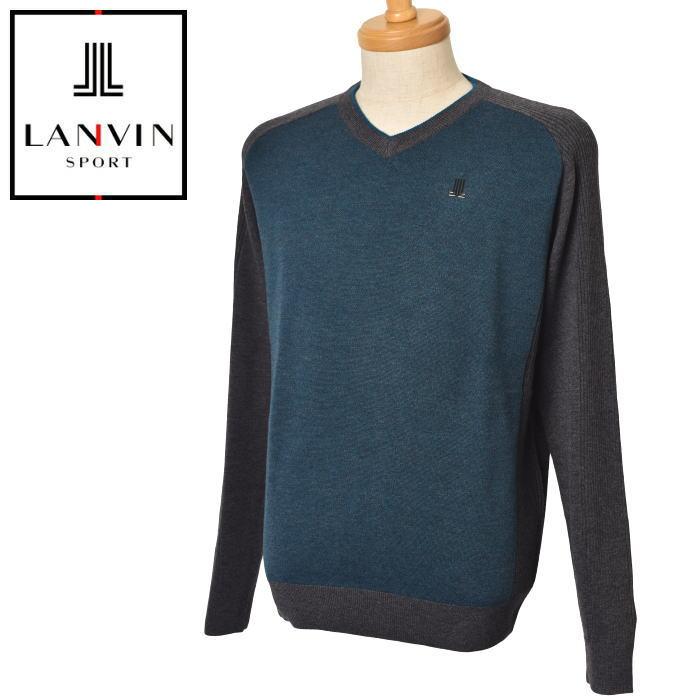 ランバン スポール ゴルフ LANVIN SPORT 2024秋冬新作 メンズ Vネック 