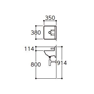 TOTO 壁掛ハイバック洗面器セット一式 LSA125CC 自動水栓(単水栓)、自動水石けん供給栓、Ｐトラップ オーバーフロー穴なし メーカー直送 | TOTO | 01