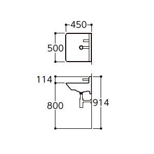 TOTO 壁掛ハイバック洗面器セット一式 LSF135CCR 自動水栓一体形電気温水器、自動水石けん供給栓、Ｐトラップ オーバーフロー穴なし メーカー直送 | TOTO | 01