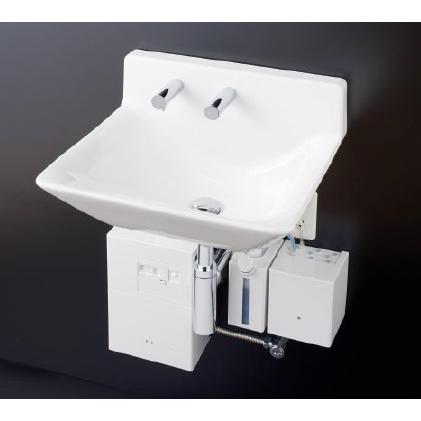 TOTO 壁掛ハイバック洗面器セット一式 LSF135DCR 自動水栓一体形電気温水器、自動水石けん供給栓、Ｓトラップ オーバーフロー穴なし メーカー直送 | TOTO