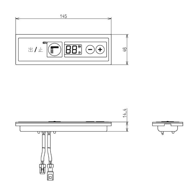 TOTO コントローラー部　THE3 サーモスタットバス水栓 TEB1RX/LX専用補修部品 赤枠内の部品です | TOTO | 01