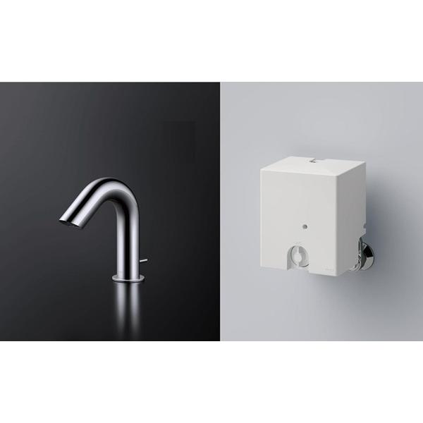 TOTO TLE28SA2W アクアオート 発電タイプ 構成品番：TLE28005J（水栓）+TLE03705JA（機能部）ワンプッシュ　サーモ | TOTO