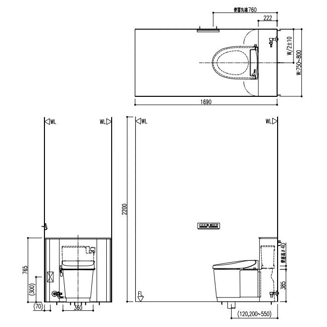サティス LIXIL YDS-H355H1/JPW Jフィット I型 手洗付・H5 サティス LIXIL YDS-H355H1/JPW Jフィット I型 手洗付・H5